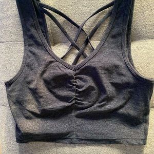 Zella cross back crop workout top